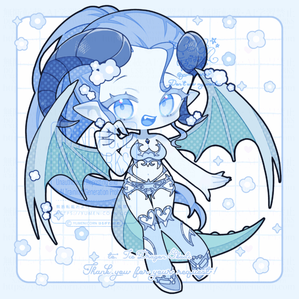 【ちびキャライラスト制作】Ice Dragon Skadi様