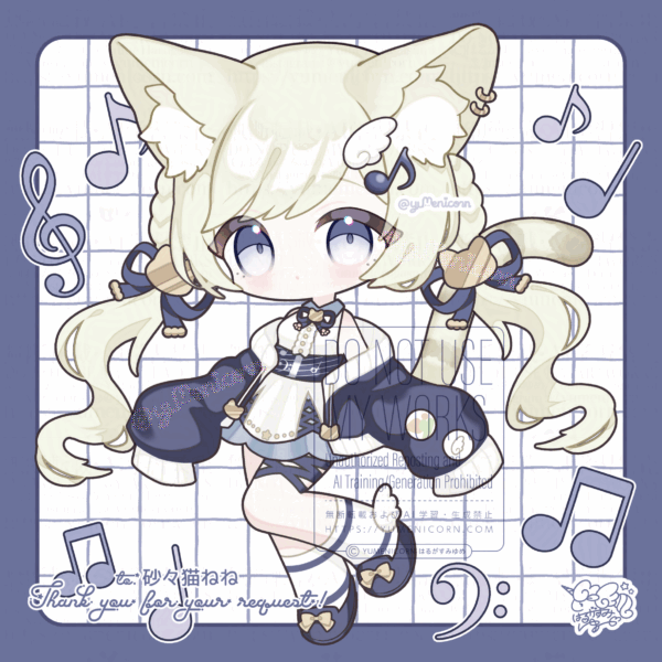 【ちびキャライラスト制作】砂々猫ねね様